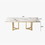 Bura Modern Marble Dining Table with Rectangular Tabletop Gold Stainless Legs, for Kitchen and Dining Room W1032S00061