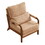 Modern Teddy Fabric Accent Chair,Wood Frame Armchair for Living Room W1036119222