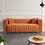 79.92" Modern Vertical Channel Tufted Velvet Sofa,Comfortable Sofa for Living Room-Orange W1036S00038