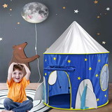 Pop Up Kids Tent - Spaceship Rocket Indoor Playhouse Tent for Boys and Girls W104100684