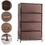 Fabric 4 Drawers Storage Organizer Unit Easy assembly, Vertical Dresser Storage Tower for Closet, Bedroom, Entryway W104143051