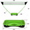 Portable Badminton Net Set Storage Box Base with 2 Battledores 2 Shuttlecocks, Green W104164381