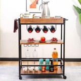 Kitchen Cart with Wine Rack W1041HP6F5A