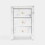 Tempered Glass Nightstand, Marble Nightstand with 3 Drawers,Side Table for Bedroom, Living Room W1043119960
