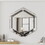 28 x 31.5 inches Wall-Mounted Silver Decorative Round Wall Mirror for Home, Living Room, Bedroom, Entryway W1043120228