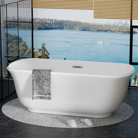 Acrylic Alcove Freestanding Soaking Bathtub W1056119132
