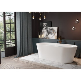 Acrylic Freestanding Soaking Bathtub-54"-white W105656604