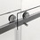 72*76" Double Sliding Frameless Shower Door Brushed Nickel without Buffer W105669839