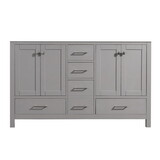 60 in Bathroom Vanity without Top and Sink, 60 inch Modern Freestanding Bathroom Storage Only, Bathroom Cabinet with Soft Close Doors and Drawers in Gray W1059142000