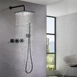 Combo Set Wall Mounted 10-inch Square Rainfall Shower Head System W105960135