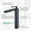 Single Hole Single-Handle High-Arc Bathroom Faucet in Matte Black W105963375