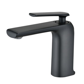 Single Hole Bathroom Faucet in Matte Black W105965435