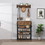 Entryway 4-tier Shoe Rack with Hall Tree, One Set Entryway Show Rack with Storage and Hooks W107164999
