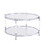 W82153572 Contemporary Acrylic Coffee Table, 32.3" Round Tempered Glass Coffee Table, Chrome/Silver Coffee Table for Living Room W107184326