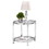 W82153571 Contemporary Acrylic End Table, Side Table with Tempered Glass Top, Chrome/Silver End Table for Living Room&Bedroom W107194357