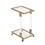W82153574 Golden Side Table, Acrylic Sofa Table, Glass Top C Shape Square Table with Metal Base for Living Room, Bedroom, Balcony Home and Office W107194392