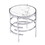 Modern Round End Table with Sintered Stone Top, Chrome/ Silver End Table for Living Room 20.67"W x 20.67"D x 21.65"H W1071P144272