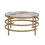 32.48" Round Coffee Table with Sintered Stone Top&Sturdy Metal Frame, Modern Coffee Table for Living Room, Golden W1071P144334