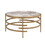 32.48" Round Coffee Table with Sintered Stone Top&Sturdy Metal Frame, Modern Coffee Table for Living Room, Golden W1071P144334