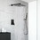 Male NPT Matte Black Shower System, Shower Faucet Set for Bathroom Shower Fixtures with 10 inch Rain Shower Head and Handheld (Pressure Balance Shower Trim Valve Kit Included) W1083110128