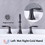 2-Handle 8 inch Widespread Bathroom Sink Faucet Oil-Rubbed Bronze Lavatory Faucet 3 Hole 360&#176; Swivel Spout Vanity Sink Basin Faucets with Pop Up Drain assembly and cUPC Water Supply Hoses