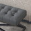 44" Retro Metal Base with Vintage Vegan Leather Bed Bench (Dark grey) W1097101895