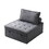 Multipurpose Linen Fabric Ottoman Lazy Sofa Pulling Out Sofa Bed (Dark Grey) W1097109515