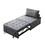 Multipurpose Linen Fabric Ottoman Lazy Sofa Pulling Out Sofa Bed (Dark Grey) W1097109515