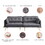 3 seat sofa with gold metal legs soft with cotton linen fabric dark grey W1097115110