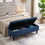 59" Bed Bench with Storage Blue Fabric W1097124943