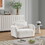 Living Room Furniture Lazy Sofa Chair Teddy Fabric White W1097130201