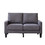 Modern Living Room Furniture Loveseat in Dark Grey Fabric W109741570