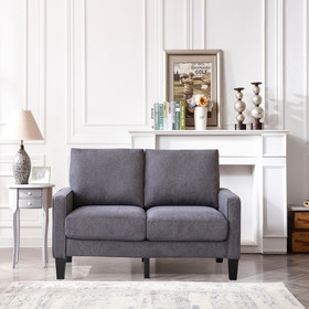 Living Room Furniture Loveseat in Dark Grey Fabric W109741570