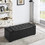 Faux Leather Upholstery Storage Ottoman Bench Black W109753270