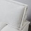 Lazy sofa ottoman with gold wooden legs teddy fabric (White) W109768485