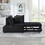 Chair Bed 4 in 1 Convertible Recliner Couch Sleeper Sofa Bed w/Sturdy Wood Frame for Living Room, Bedroom, Small Space Polyester Upholstery Black W1097P175428
