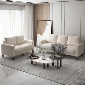 Living Room Furniture Sofa in Beige Fabric 2+3 W1097S00015