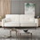 Sofa bed in White Cotton Linen Fabric W1097S00031