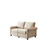 Linen Fabric Upholstery with Storage Loveseat (Beige) W1097S00054