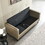 Modern Mid-Century Vegan Leather Sofa (Khaki) W1097S00066
