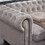 Chesterfield sofa in linen fabric (Light Grey) W1097S00079