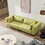 Living Room Sofa Couch with Metal Legs Light Green Fabric W1097S00098