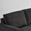 114"Convertible Pull Out Sofa Bed with Storage Chaise Sofa Bed Corduroy Velvet Upholstery Dark Grey W1097S00123