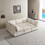 Convertible Modern Luxury Sectional Sofa Couch for Living Room Quality Corduroy Upholstery Modular Sofa Solid Wood Leg Couch Beige W1097S00128