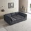 Convertible Modern Luxury Sectional Sofa Couch for Living Room Quality Corduroy Upholstery Modular Sofa Dark Grey W1097S00129