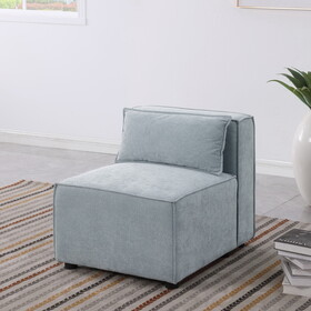 modular sofa Grayish blue chenille fabric, simple and grand, the seat and back is very soft. this is also a KNOCK DOWN sofa W1099P183965