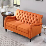 2229, Orange Chesterfield;2 Seater, Sofa W1099S00031