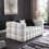 62.2length,35.83" deepth,human body structure for USA people, marshmallow sofa,boucle sofa,White color,3 seater W1099S00073