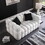 62.2length,35.83" deepth,human body structure for USA people, marshmallow sofa,boucle sofa,White color,3 seater W1099S00073