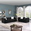 W1099S00074 Black+Boucle+Light Brown+Wood+Primary Living Space